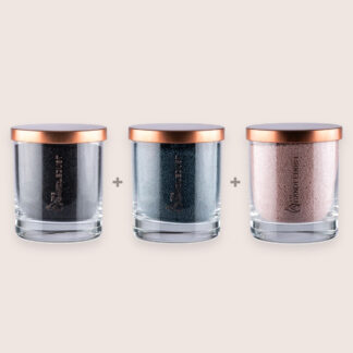Classic Unscented Colour Trio, Black, Space Grey, Nude, 3 × 160g Candles